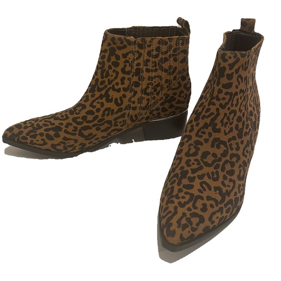 Marc Fisher Shoes - New Marc Fisher Leopard Animal Print Mob Wife Y2K Boho Gothic Ankle Boots Size 7